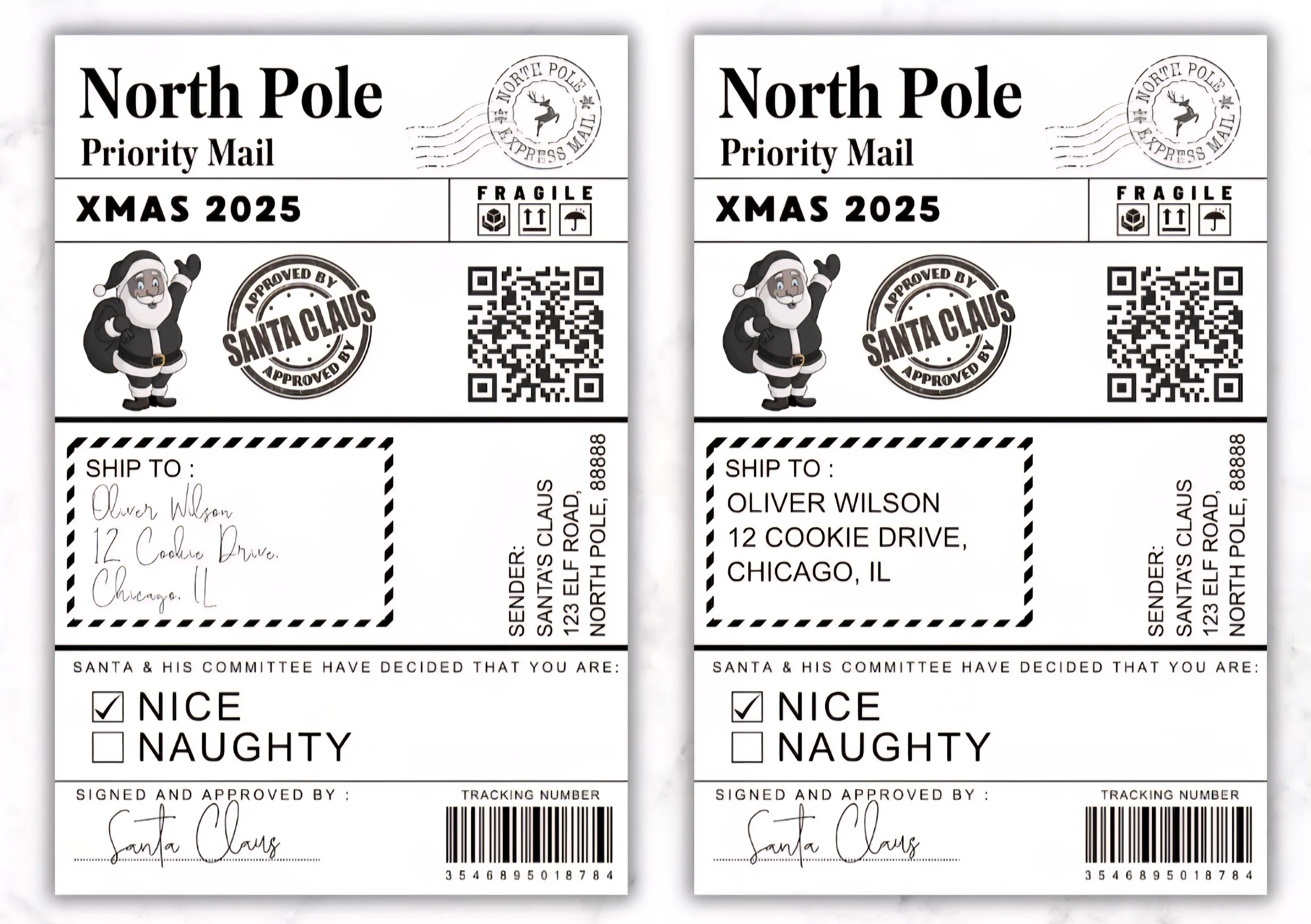 From Santa Christmas Labels